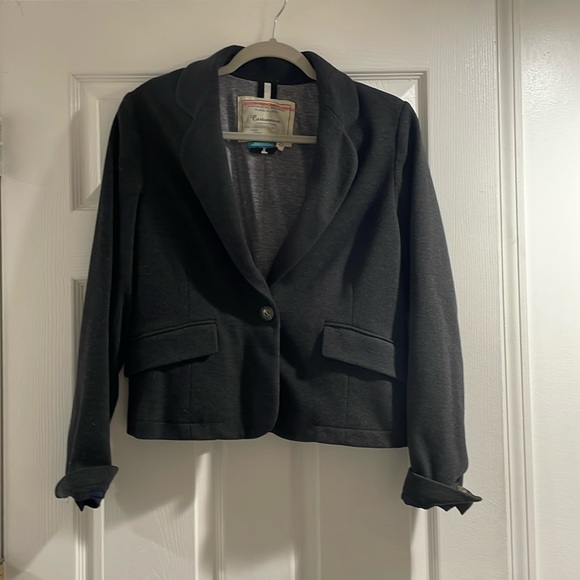 ANTHROPOLOGIE (cartonnier) dark gray blazer - Picture 1 of 3